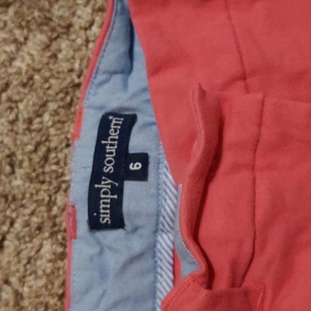 Pink Simply Southern Shorts With Button, Zipper And Pockets - Picture 2 of 3